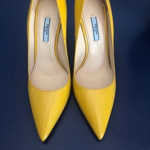 PRADA Yellow Leather Pumps